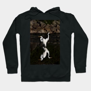 Reflective Moment - Great Egrets Hoodie